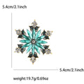 Alloy Rhinestone Snowflake Brooch Pin For Women Suits And Coats view 6