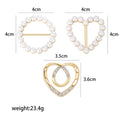 Alloy Pearl Heart Brooch Pin For Sweaters Coats And Shawls – Gold view 5