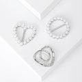 Alloy Pearl Heart Brooch Pin For Sweaters Coats And Shawls – Gold view 4