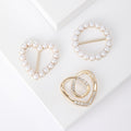 Alloy Pearl Heart Brooch Pin For Sweaters Coats And Shawls – Gold view 6