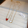 Double Sided Heart Stainless Steel Clavicle Necklace Korean Minimalist Elegant Choker Jewelry view 3