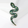 Alloy Rhinestone Snake Brooch Pin For Personalized Fashion Apparel view 2