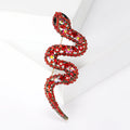 Alloy Rhinestone Snake Brooch Pin For Personalized Fashion Apparel view 4