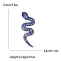 Alloy Rhinestone Snake Brooch Pin For Personalized Fashion Apparel view 5