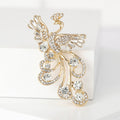 Metal Alloy Rhinestone Phoenix Brooch For Sweaters And Blazers view 2