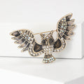 Alloy Rhinestone Owl Brooch Pin For Coat And Suit Accessories view 2