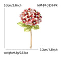 Alloy Enamel Hydrangea Brooch Pin For Suits And Coats view 6