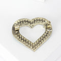 Alloy Enamel Geometric Heart Brooch Pin For Clothing Decoration view 3
