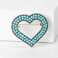 Alloy Enamel Geometric Heart Brooch Pin For Clothing Decoration view 2