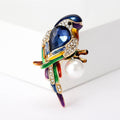 Alloy Crystal Enamel Pearl Animal Brooch Pin For Clothing Decoration view 2