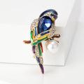 Alloy Crystal Enamel Pearl Animal Brooch Pin For Clothing Decoration view 6