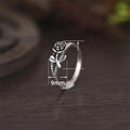 Vintage Distressed 3D Rose Flower Ring Thin Band Classical Index Finger Ring For Women view 5