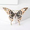 Alloy Enamel Butterfly Brooch With Rhinestones For Insect Jewelry view 6