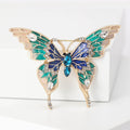 Alloy Enamel Butterfly Brooch With Rhinestones For Insect Jewelry view 2