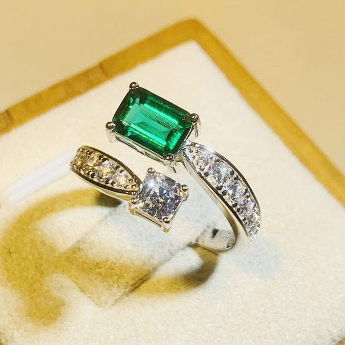 European American Open Ring For Women, Vintage Princess Style Adjustable Statement Finger Ring