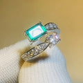 European American Open Ring For Women, Vintage Princess Style Adjustable Statement Finger Ring view 2