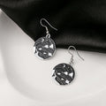 Elegant Alloy Enamel Round Drop Earrings With Wave Mountain Hot Air Balloon Nature Scene Earrings view 3