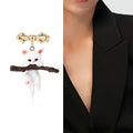 Alloy Enamel Cat On Branch Brooch Pin For Cute Apparel view 2
