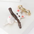 Alloy Enamel Cat On Branch Brooch Pin For Cute Apparel view 3
