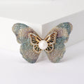 Alloy Fabric Butterfly Brooch With Rhinestones For Dresses And Suits view 6