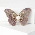Alloy Fabric Butterfly Brooch With Rhinestones For Dresses And Suits view 4