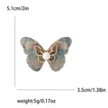 Alloy Fabric Butterfly Brooch With Rhinestones For Dresses And Suits view 5