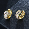 Vintage Geometric Metal Hoop Earrings For Women, European American Fashion Round Circle Ear Jewelry view 2
