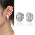 Vintage Geometric Metal Hoop Earrings For Women, European American Fashion Round Circle Ear Jewelry view 1