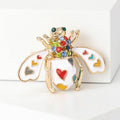 Alloy Enamel Bee Brooch For Minimalist Coat And Apparel Accessories view 4
