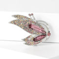 Alloy Enamel Rhinestone Butterfly Brooch Pin For Fashion Apparel view 4