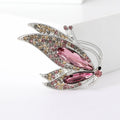Alloy Enamel Rhinestone Butterfly Brooch Pin For Fashion Apparel view 6