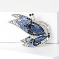 Alloy Enamel Rhinestone Butterfly Brooch Pin For Fashion Apparel view 2