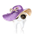 Alloy Enamel Tooth Brooch Cute Cartoon Lapel Pin For Suits view 2