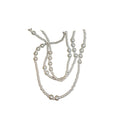 French Vintage Faux Pearl Geometric Long Sweater Necklace For Women view 5