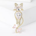 Micro Pave Zircon Bow Cat Brooch Pin For Apparel Accessories view 6