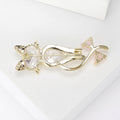 Micro Pave Zircon Bow Cat Brooch Pin For Apparel Accessories view 3