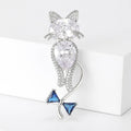 Micro Pave Zircon Bow Cat Brooch Pin For Apparel Accessories view 4
