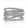 Exquisite Morse Code Ring Hip Hop Wrapped Line Band Heavy Sparkling Memorial Fashion Jewelry view 2