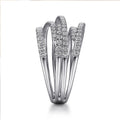 Exquisite Morse Code Ring Hip Hop Wrapped Line Band Heavy Sparkling Memorial Fashion Jewelry view 3