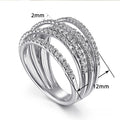 Exquisite Morse Code Ring Hip Hop Wrapped Line Band Heavy Sparkling Memorial Fashion Jewelry view 5