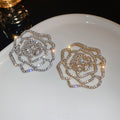 Rhinestone Hollow Flower Alloy Brooch, European Statement Fashion Pin For Women view 4