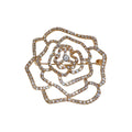 Rhinestone Hollow Flower Alloy Brooch, European Statement Fashion Pin For Women view 5