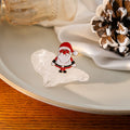 Creative Gingerbread Man Santa Claus Brooch, Cartoon Christmas Tree Enamel Clothing Pin view 2