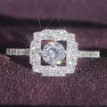 Floral Micro Pave Zircon Hollow Engagement Ring Creative Proposal Jewelry For Women view 1