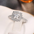 Floral Micro Pave Zircon Hollow Engagement Ring Creative Proposal Jewelry For Women view 4