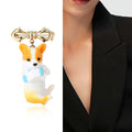Alloy Enamel Cartoon Dog Brooch Pin For Fashion Lapel Decoration view 2