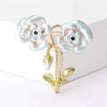 Alloy Camellia Flower Brooch Pin For Coat And Suit Decoration view 6