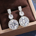 Bold Round Sparkling Earrings For Women, French Hong Kong Style Banquet Luxury Jewelry view 3