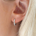 Trendy Micro Pave Circle Huggie Earrings For Women Sweet Versatile Fashion Ear Cuff Jewelry view 3