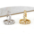 Trendy Micro Pave Circle Huggie Earrings For Women Sweet Versatile Fashion Ear Cuff Jewelry view 2
